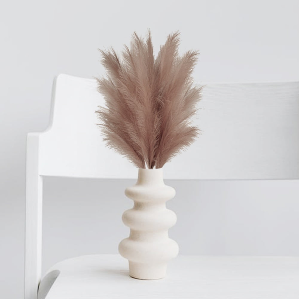 Slopehill 18” Artificial Silk Pampas Grass Home Wedding Bouquet (6 Count)