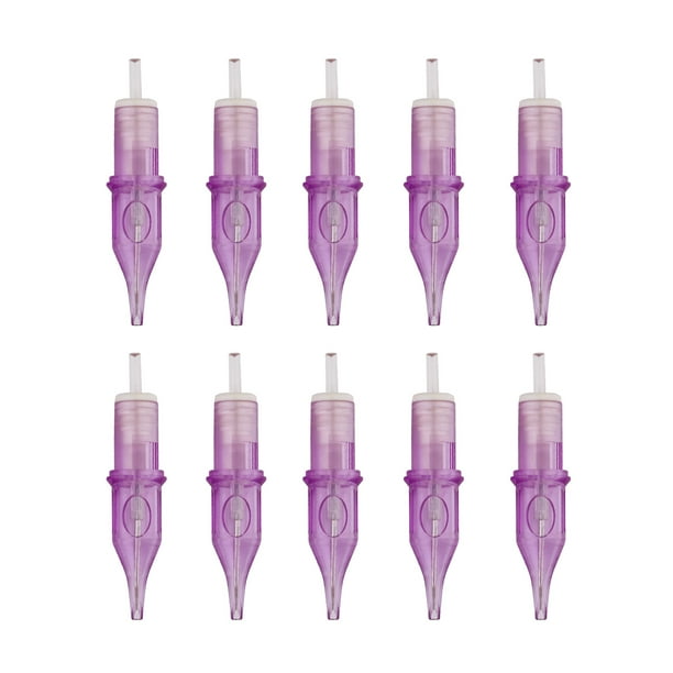 10pcs 5RL Cartucho de tatuaje Agujas Tubos Mano Poke Aguja esterilizada
