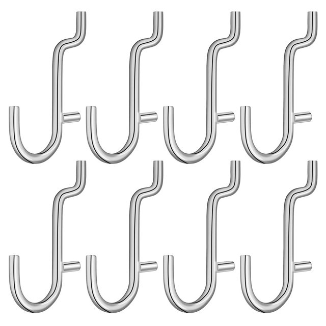 HLONK 40 Pcs Crochets pour Planche à Chevilles Outils Crochets en Métal Acier Inoxydable