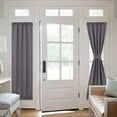 thumbnail image 1 of Cortina opaca para puerta delantera, cortinas grises con aislamiento térmico, paneles de privacidad para puerta francesa para ventana/sala de estar/puerta corredera (25 W por 72 L pulgadas, 1 panel) Adepaton CJWUS-4427, 1 of 7