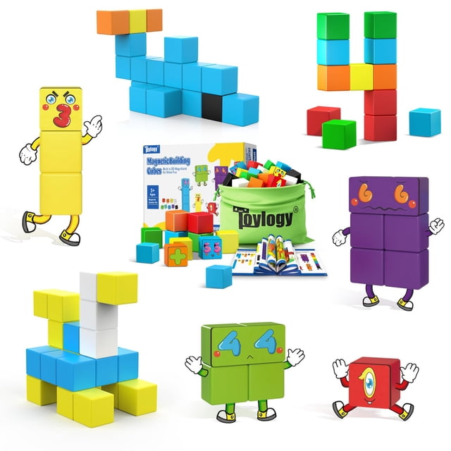 Bloques magnéticos Toylogy Magworld con juegos de números de 1 a 10, 3 a 8 años