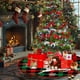 thumbnail image 5 of CaiYueKe Christmas Tree Skirt, Red Tree Skirts 35.4 Inch with Snowflake Reindeer Rustic Farmhouse Xmas Tree Skirt Christmas Decorations for Holiday Party Decoration, 5 of 7