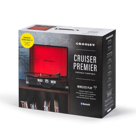 CROSLEY CRUISER PREMIER VINYL RECORD PLAYER WITH SPEAKERS AND BLUETOOTH – AUDIO TURNTABLES