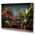 thumbnail image 2 of Designart "Urban Poetry In Graffiti Greenery I" Plants Canvas Art Print, 2 of 7