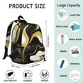 thumbnail image 6 of Black White and Gold Marble Backpack Backpack for School,Cute School Bag,Schoolbag with Adjustable Shoulder Straps & Padded Back,13.8"x11.4"x6", 6 of 6