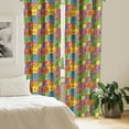 thumbnail image 2 of Ambesonne Cactus Curtains, House Plants with Thorn, Pair of 28"x84", Multicolor, 2 of 5