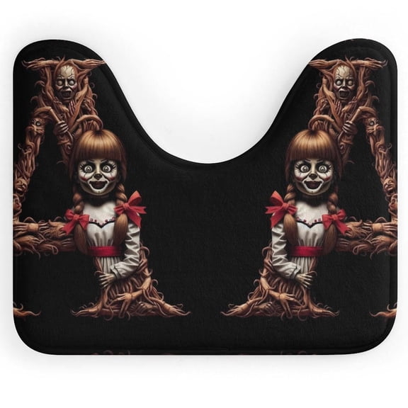 Annabelle U-Shape Rug, Ultra Soft Washable Toilet Mat, Non Slip Absorbent Bath Rug Water Absorbent for Bathroom