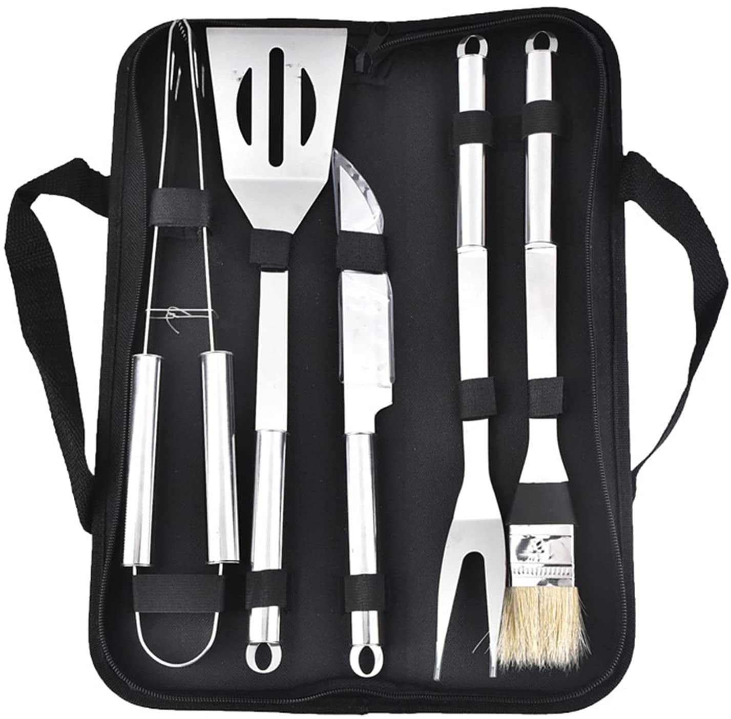 BBQ Grilling Tools Set, 5 Pieces Stainless Steel Grill Accessories with