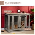 thumbnail image 3 of Large Furniture Style Dog Crate with Removable Panel Dark Walnut, 3 of 4