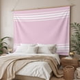 thumbnail image 3 of Pink Striped Large Tapestry for Bedroom Wall Hanging Tapestry,Luxurious White Stripes Modern Abstract Art Ceiling Backdrop Tapestries Poster Blanket Wall Decor for Teens Room Living Room 85" x 90", 3 of 8