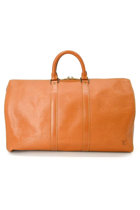 Pre-Owned LOUIS VUITTON Keepall 45 Zipang Gold Light Brown Epi Leather M42978