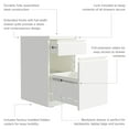 thumbnail image 3 of Hirsh 20" Deep Mobile File Cabinet 2 Drawer with XL Backpack Drawer, Letter Width, White, 3 of 16