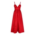 thumbnail image 3 of zanvin Robes de Mariage pour Mariée, Robe Longue Fendue Aguichant pour Femmes Soirée Clubwear Longues Robes, Robe de Vacances, Rouge, 3 of 6
