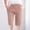 Rose Gold, variant on Sakmal Brown Summer Shorts for Women Cropped Capri Solid with Pockets Knot Ladies Pants
