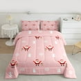 thumbnail image 2 of Castle Fairy 4-Piece King Size Bed Sheet Set - Monogram Bow Christmas Snowflake Print, 2 of 8