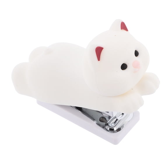 BESTYASH White Dog Shaped Stapler for Desk Portable Spring Powered Office Stapler