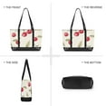 thumbnail image 6 of FORMRS Canvas Laptop Tote Bag for Women with 15.6" Computer Compartments Shoulder Handbag, Red Cherry, 6 of 7