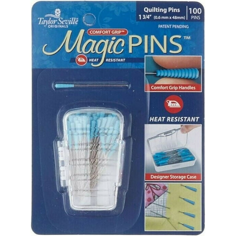 Taylor Seville Magic Pins - Flat Head Regular-Blue 50/PKG