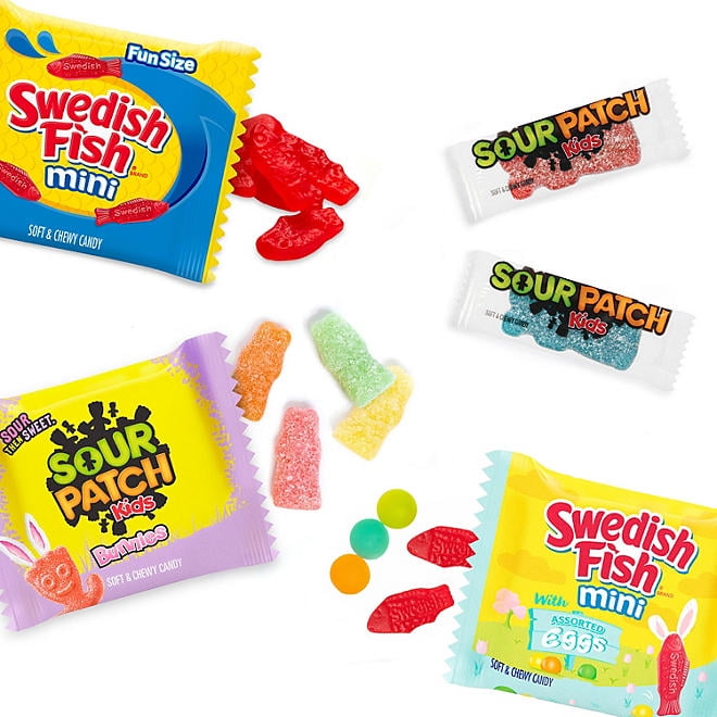 SOUR PATCH KIDS/SWEDISH FISH VARIETY EASTER SOFT CANDY 83.7 OZ
