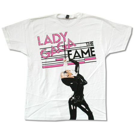 Lady Gaga The Fame Microphone White T Shirt