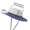 thumbnail image 2 of TOPTIE Wide Brim Fishing Hat Color Blocking Bucket Hats for Men & Women, Boonie Hat for Hiking, Beach-NavyBlue, 2 of 8