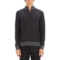 thumbnail image 1 of Theory Mens Quarter Zip Pullover Sweater, Black, Small, 1 of 1