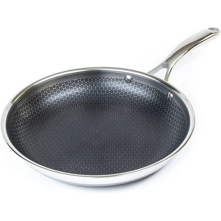 

HexClad 10 Inch Hybrid Stainless Steel Frying Pan Nonstick