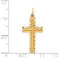 thumbnail image 4 of 14k Yellow Gold Cross Necklace Charm Pendant Religious Latin, 4 of 8