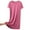 Hot Pink, variant on Women's Casual Dress Short Sleeve Round Neck Comfortable Home Leisure Spring Summer Flowy Lightweight Breathable Soft Stretchy Fashionable Versatile Everyday Wear Womens Casual Trendy Midi Dresses
