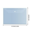 thumbnail image 3 of A4 Transparent Document Bag | Thickened Plastic File Folder | Waterproof Snap Closure | Heat-Sealed Edges | Holds 200 Sheets | Multicolor | 12.8"x9.1" | Office Organization, 3 of 5
