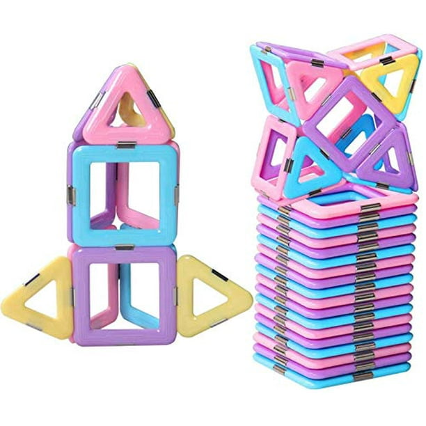 DEJUN Magnetic Building Blocks Tiles Construction and Connect Toy 