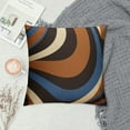 thumbnail image 2 of ARISTURING Modern Geometric Circles Pillow Covers Blue Brown Black Swirls Decorative Pillow Cases for Men Women Adults Abstract Stripes Lines Simple Style Cushion Covers for Housewarming, 2 of 5