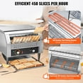 thumbnail image 3 of KFFKFF Industrial Conveyor Toaster, 450 Units/Hour Conveyor Belt Toasting Machine, Robust Stainless Steel Industrial Toaster Oven, Electric Food Service Commercial Toaster for Toast, Bun, Bagel, Bread, 3 of 9