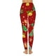 thumbnail image 3 of Leggins QIVICIMA para mujer, cintura alta, con estampado navideño, 3 of 4