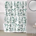 thumbnail image 5 of Fabric Shower Curtain, Green Eucalyptus Leaves Texture Shower Curtains with 12 Hooks Waterproof Machine Washable Bath Curtains for Bathroom,48x 72in, 5 of 6