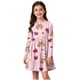 thumbnail image 1 of Vestidos de Manga Larga de las Niñas Tamaño 7-8 Elástico A-Línea Twirly Patinador, Cuello Redondo Vestido de Recital de la Escuela para la Primavera Invierno, 1 of 6