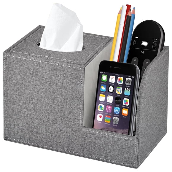 Funda organizadora para pañuelos XNONE, cuadrada, piel sintética, gris