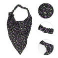 thumbnail image 3 of Unique Bargains 1 Pc Floral Headwrap for Women Black Purple, 3 of 6