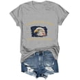 thumbnail image 5 of Duqingm Patriotic Shirts Short Sleeve Independence Day Women’s 250th Anniversary USA Shirt 2026 American Flag Retro Graphic Tee Light Gray,M, 5 of 7
