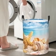 thumbnail image 4 of Lsque Beach Starfish Shell pattern Laundry Hamper Basket, Tall Woven Rope Hamper Basket for Clothes, Lightweight Storage Basket, Collapsible Waterproof-Medium, 4 of 8