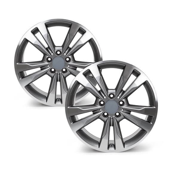 2-Pack 18" x 8.5" Rear Wheel Rim for Mercedes C300 2015-2020, 18 inch Replacement Rim, Gray