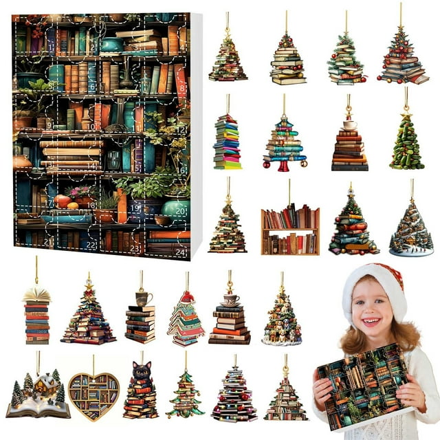 BAOPAI 2025 Christmas Countdown Calendar Cute Acrylic Decoration Holiday Gifts Box For Family And Friend