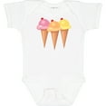 thumbnail image 3 of Inktastic 3 Scoops of Ice Cream Girls Baby Bodysuit, 3 of 5