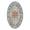 thumbnail image 3 of Unique Loom Baracoa Collection Area Rug - Malecon (3' 3" x 5' 3" Oval Light Blue/Orange), 3 of 7