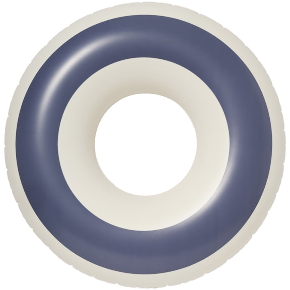 Sunnylife: Tube Pool Ring - Marine Navy & Cream - 41" Round Inflatable Float, Water & Beach Play, Durable Lounge, 220lb Cap, Kids-Teens-Adults 6