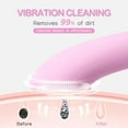 thumbnail image 4 of Facial Cleansing and Massaging Brush, Rechargeable Silicone Face Scrubber with Heat Massage End, Vibrating Exfoliating Deep Cleaning Device for Pore Brush, Waterproof Face Scrubber for Women and Men, 4 of 9