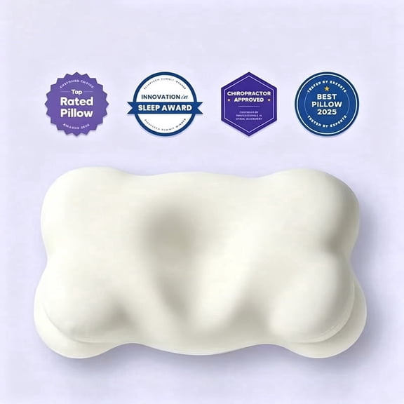 GEEKLiYun Memory Foam Neck & Shoulder Support Pillow (OEKO-TEX Certified) – Ergonomic Cervical Pillow; Contoured Orthopedic Design Suitable for Side, Back, and Stomach Sleepers