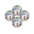 thumbnail image 7 of 15 Inch Round Placemats Set of 4, Christmas Snowman Non Slip Heat Insulation PP Table Mats, Xmas Winter Watercolor Pine Fruits Tree Washable Place Mats for Kitchen Dining Party Table Decor, 7 of 7