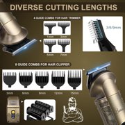 HATTEKER Electric Shaver & Hair Clipper 4-in-1 for Men, Cordless Foil Shaver Professional Beard Trimmer Nose Hair Trimmer Grooming Kit LED Display