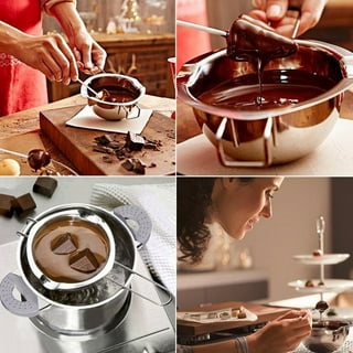 2-pack Stainless Steel Double Boiler, Heat-resistant Handle For Chocolate,  Butter, Cheese, Caramel
